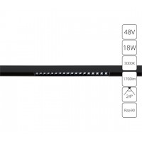 Магнитный светильник 18W 3000K черный Linea A4675PL-1BK