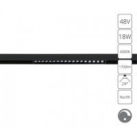Магнитный светильник 18W 4000K черный Linea 0.1-10V A4685PL-1BK