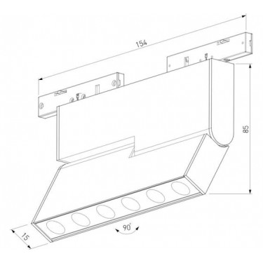 Магнитный поворотный светильник 6W 3000K Mini Magnetic 85207/01