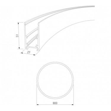 Магнитный шинопровод радиус ⌀800мм Slim Magnetic 85160/00