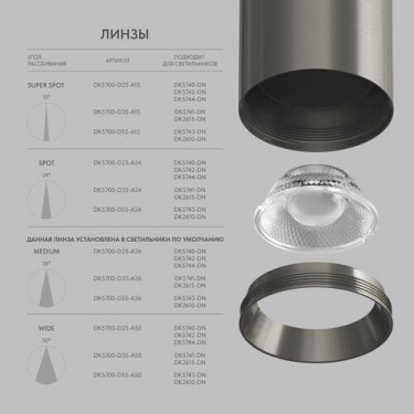 Накладной светильник 10W 3000К никель SHINE TUBE DK2610-DN