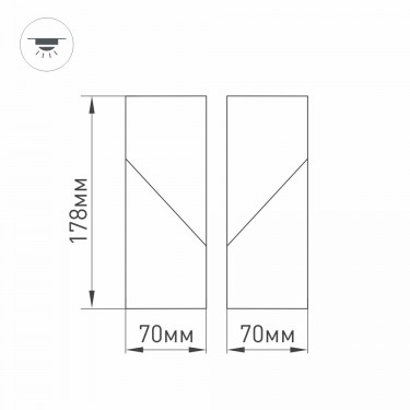 Накладной поворотный светильник SP-TWIST-SURFACE-S60x60-12W Day4000 (BK, 30 deg)