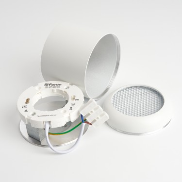 Светильник с антибликовой сеточкой Barrel ECHO GX53 белый Feron HL365 48401
