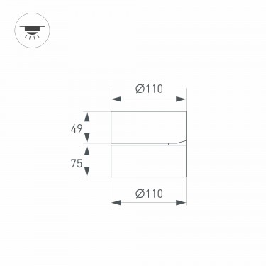 Откидной светильник SP-RONDO-FLAP-R110-25W Warm3000 (WH, 110 deg) Откидной светильник SP-RONDO-FLAP-R110-25W Warm3000 (WH, 110 deg)