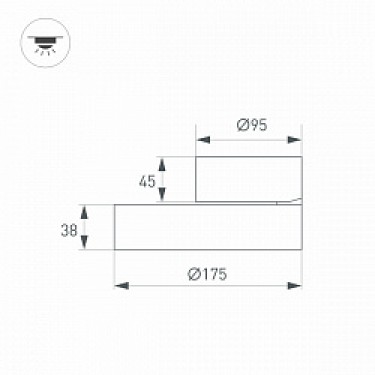 Откидной светильник SP-RONDO-FLAP-R175-16W Warm3000 (BK, 110 deg) Откидной светильник SP-RONDO-FLAP-R175-16W Warm3000 (BK, 110 deg)