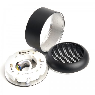 Светильник с антибликовой сеточкой Barrel ECHO GX53 черный Feron HL364 48398