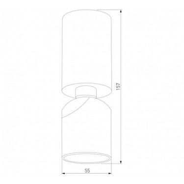 Накладной светильник Spot 8W 4000K черный 25106/LED