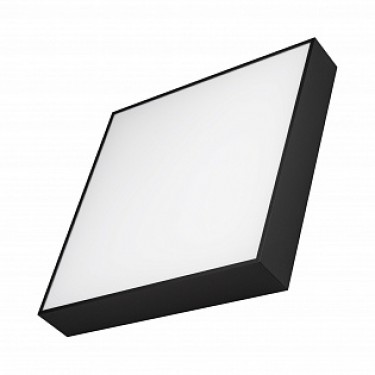 Светильник с БАП IM-QUADRO-EMERGENCY-3H-S400x400-44W Warm3000 (BK, 120 deg, 230V)