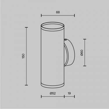 Настенный светильник Focus S 2×GU10 матовое золото C068WL-02MG Настенный светильник Focus S 2×GU10 матовое золото C068WL-02MG