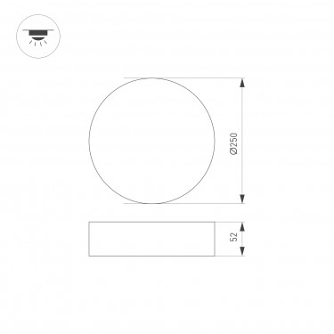 Накладной светильник SP-RONDO-250B-30W Day White