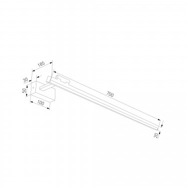 Настенный светильник Acento 40155/LED 3000К черный