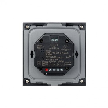 Панель SMART-P98-DIM-G-IN Black (230V, 1.5A, 0/1-10V, Rotary, 2.4G)