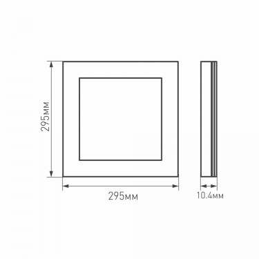 Тонкая квадратная панель IM-300x300A-12W Warm White Тонкая квадратная панель IM-300x300A-12W Warm White