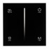 Встраиваемая панель SMART-P6-DIM-G-IN Black (12-24V, 4x3A, Sens, 2.4G)