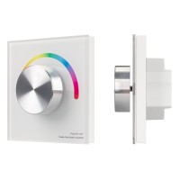 Встраиваемая панель SMART-P8-RGB-G-IN White (12-24V, 3x4A, Rotary, 2.4G)