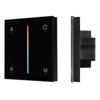 Встраиваемая панель SMART-P21-MIX-G-IN Black (12-24V, 4x3A, Sens, 2.4G)