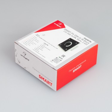 Встраиваемая панель SMART-P4-DIM-G-IN Black (12-24V, 4x3A, Sens, 2.4G)
