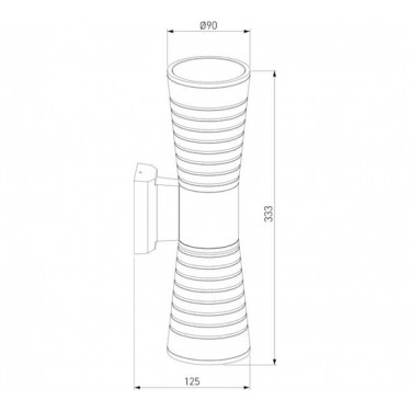 Уличный настенный светильник Tube double 1502 TECHNO LED Уличный настенный светильник Tube double 1502 TECHNO LED