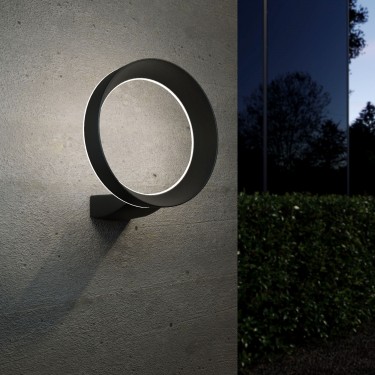 Уличный настенный светильник Ring 1710 Techno Led черный Уличный настенный светильник Ring 1710 Techno Led черный