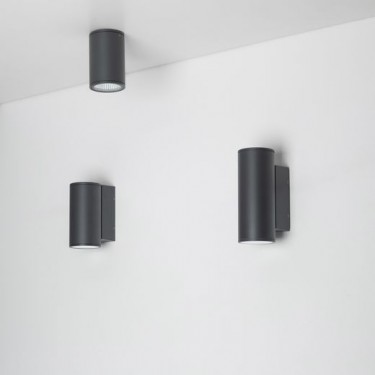 Уличный светильник LGD-FORMA-WALL-R90-12W Warm3000 (GR, 44 deg, 230V)