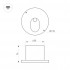 Светильник для ступеней LT-TIE-R120-3W Warm3000 (WH, 45x70 deg, 230V)