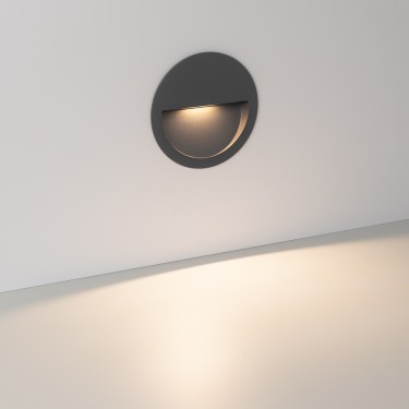 Светильник для стен лестниц LTD-TRAIL-R115-4W Warm3000 (GR, 65 deg, 230V)