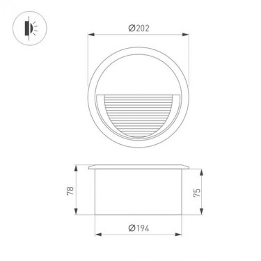 Светильник для стен и лестниц LTD-RIBONIK-R202-8W Warm3000