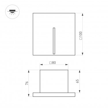 Светильник для ступеней LT-TIE-S100-3W Warm3000 (GR, 25x45 deg, 230V) Светильник для ступеней LT-TIE-S100-3W Warm3000 (GR, 25x45 deg, 230V)