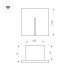 Светильник для ступеней LT-TIE-S100-3W Warm3000 (GR, 25x45 deg, 230V)