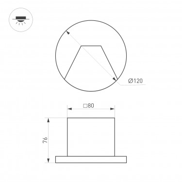 Светильник для ступеней LT-TIE-R120-3W Warm3000 (WH, 75x30 deg, 230V) Светильник для ступеней LT-TIE-R120-3W Warm3000 (WH, 75x30 deg, 230V)