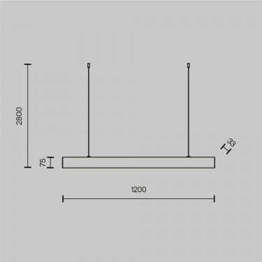 Подвесной светильник BASIS 4000K 40Вт P051PL-L40B4K