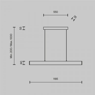 Подвесной светильник Step 4000K 30Вт P010PL-L30W4K