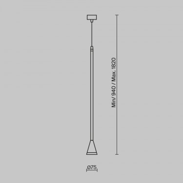 Подвесной светильник Arrow GU10 золото P064PL-01G
