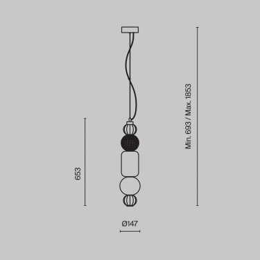 Подвесной светильник Collar P069PL-L35CH3K