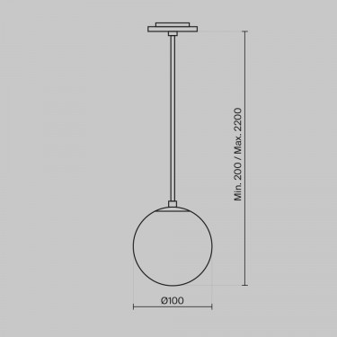 Подвесной светильник LUNA 3000K 5Вт P039PL-5W3K-10INS-B