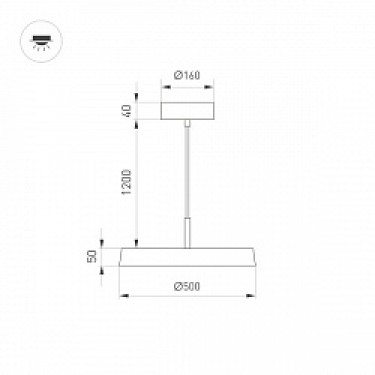 Подвесной светильник SP-ELEGANT-R500-37W Warm3000 (BK, 120 deg, 230V) Подвесной светильник SP-ELEGANT-R500-37W Warm3000 (BK, 120 deg, 230V)