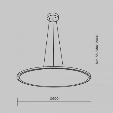 Подвесной светильник Космос/Cosmos 4000К 54Вт MOD057PL-L54W4K