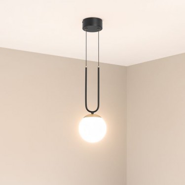 Подвесной светильник SP-BEADS-HANG-U-R130-10W Warm3000 (BK-GD, 275 deg, 230V)
