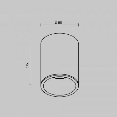 Потолочный светильник Zoom GU10 белый IP65 C029CL-01W