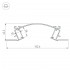 Профиль с экраном 2000х152.6х42.3мм ALM-ARC-DOUBLE-2000 ANOD+FROST