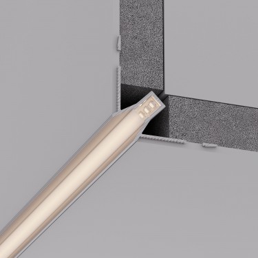 Встраиваемый угловой профиль под отделку DECORE-S6-EXT-V-COMFORT-2000 ANOD внешний