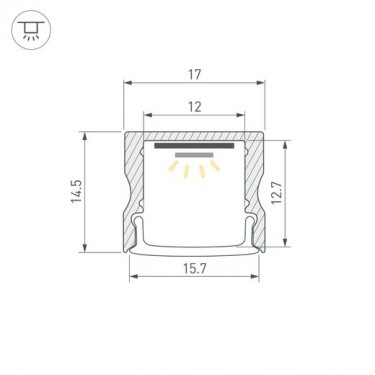Профиль для лент черный LINE-1715-2000 ANOD BLACK
