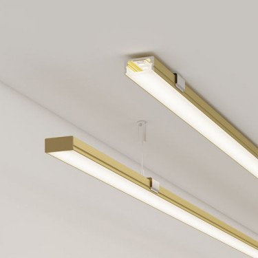 Профиль для лент золотой 2000x17x8мм LINE-1708-2000 ANOD GOLD Профиль для лент золотой 2000x17x8мм LINE-1708-2000 ANOD GOLD