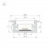 Встраиваемый профиль с фланцем в пол FLOOR27-H11-F-2000 ANOD