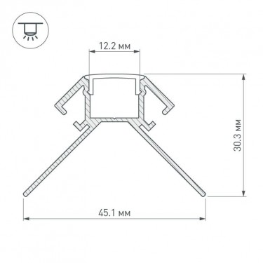 Профиль ARH-DECORE-S12-EXT-2000 ANOD внешний