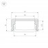 Профиль для лент черный 2000x17x14.5мм LINE-1708-2000 ANOD BLACK