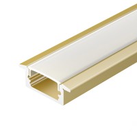 Встраиваемый профиль золотой LINE-2308-F-2000 ANOD GOLD Встраиваемый профиль золотой LINE-2308-F-2000 ANOD GOLD