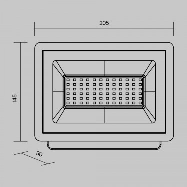 Светодиодный прожектор Flood 50W 4000K FL001-L50B4K