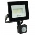 Прожектор с датчиком 20W 6500К черный Feron LL-906 29556