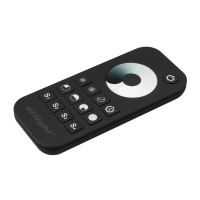 Кнопочный радиопульт черного цвета SMART-R24-DIM Black (1 зона, 2.4G)